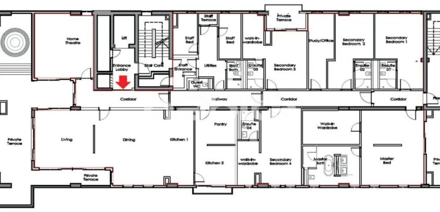 Апартаменты Cantonment, Гана, 417 м2