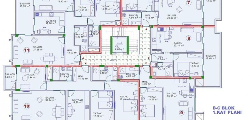 Апартаменты в Аланье, Турция, 74 м2