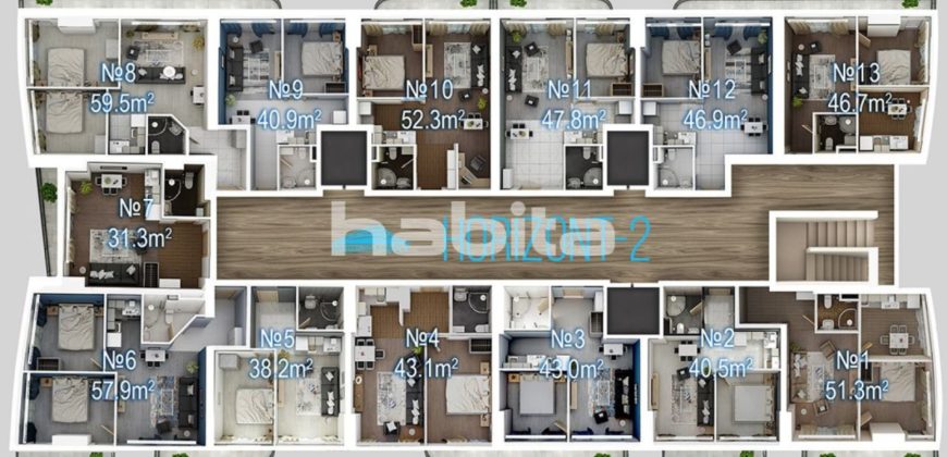 Апартаменты в Батуми, Грузия, 51 м2