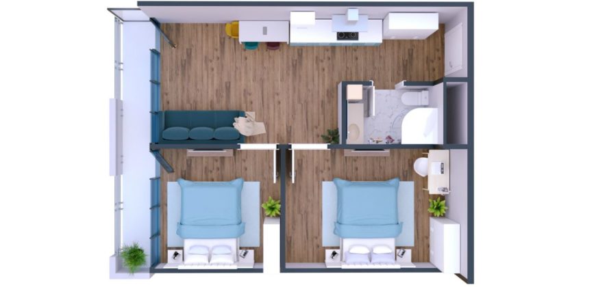 Апартаменты в Батуми, Грузия, 56 м2