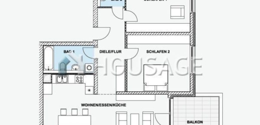 Апартаменты в Берлине, Германия, 118 м2
