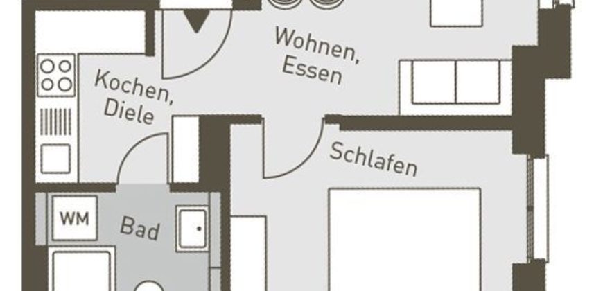 Апартаменты в Берлине, Германия, 35.2 м2