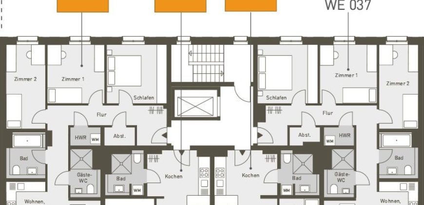 Апартаменты в Берлине, Германия, 46.7 м2