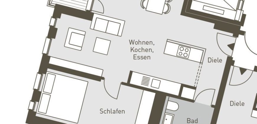 Апартаменты в Берлине, Германия, 54.53 м2