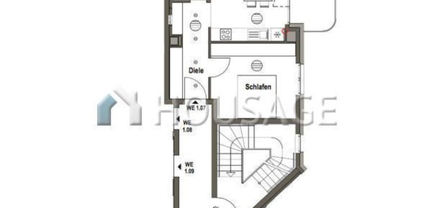 Апартаменты в Берлине, Германия, 56 м2