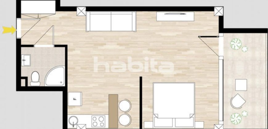Апартаменты в Кобулети, Грузия, 49.9 м2