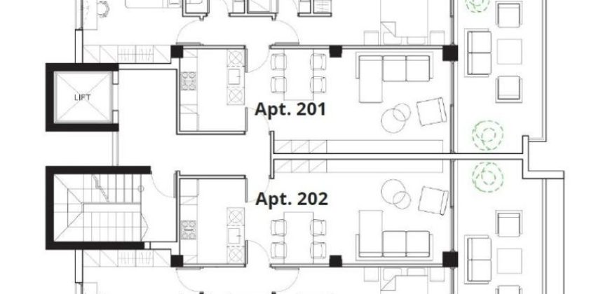Апартаменты в Лимассоле, Кипр, 117 м2
