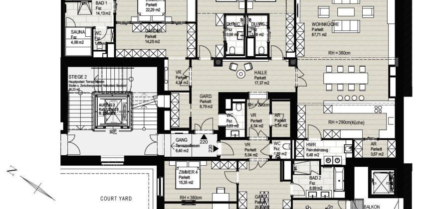 Апартаменты в Вене, Австрия, 316 м2
