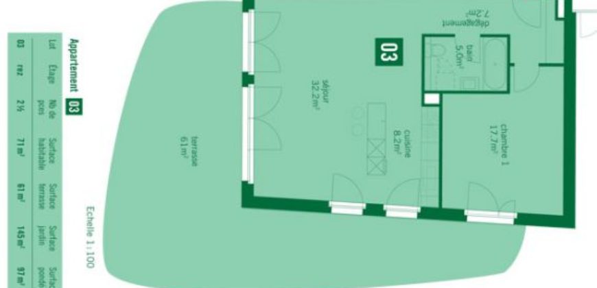 Апартаменты в Во, Швейцария, 71 м2