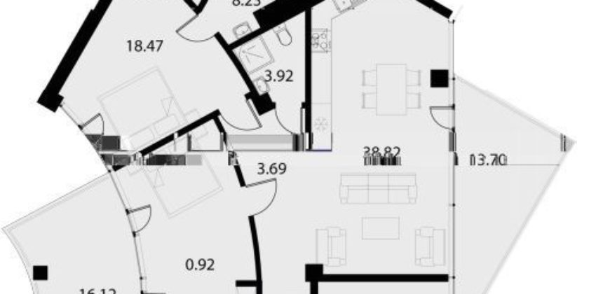 Апартаменты в Юрмале, Латвия, 143.91 м2