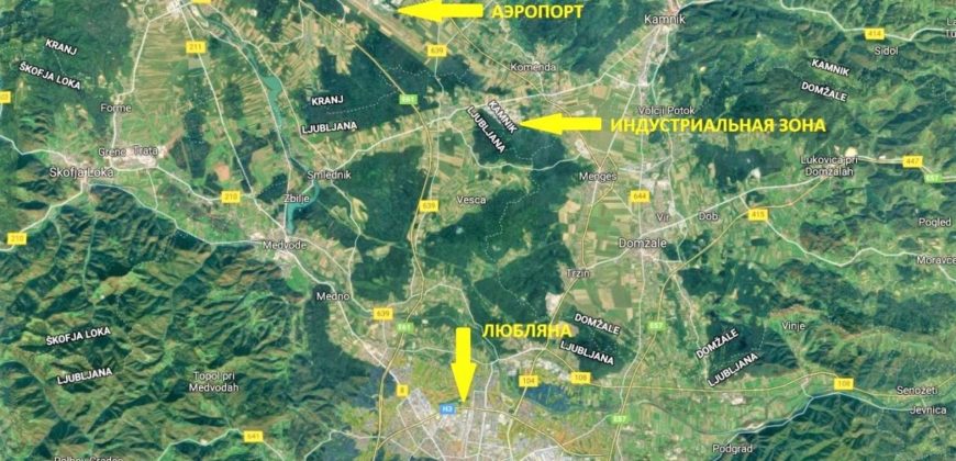Коммерческая недвижимость в Коменде, Словения, 3751 м2