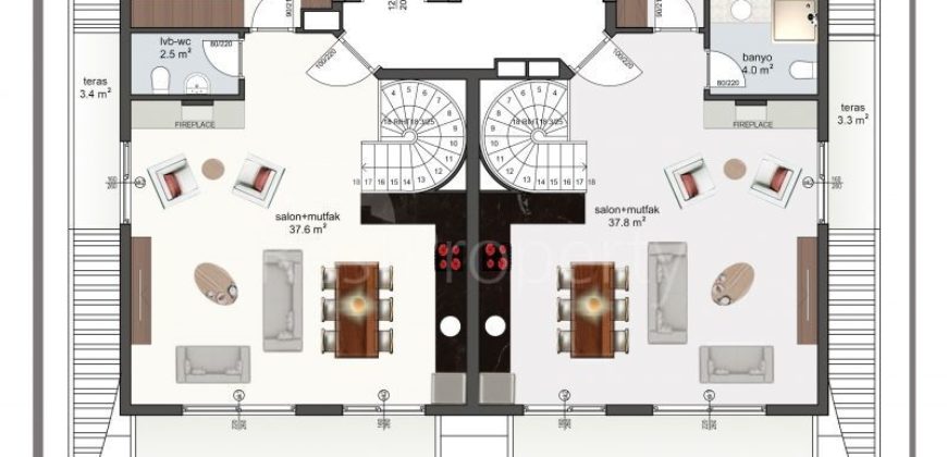 Квартира в Аланье, Турция, 54 м2
