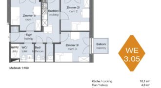 Квартира в Берлине, Германия, 61.1 м2