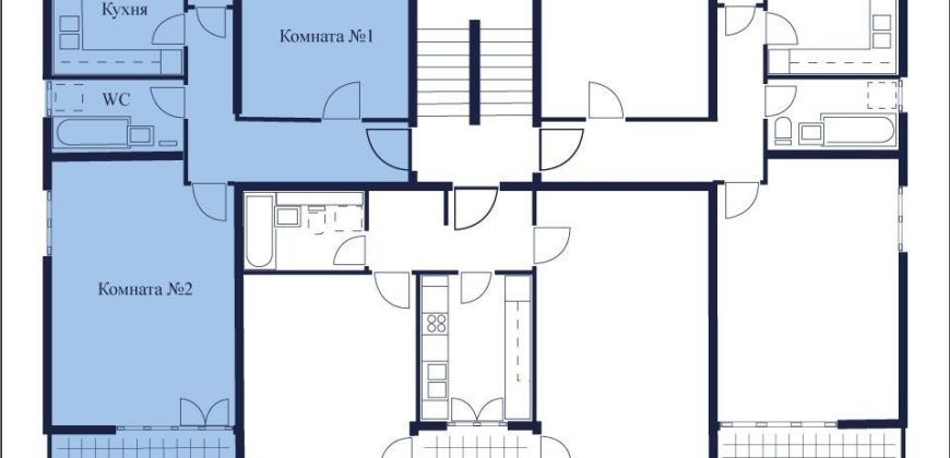 Квартира в Берлине, Германия, 62.53 м2