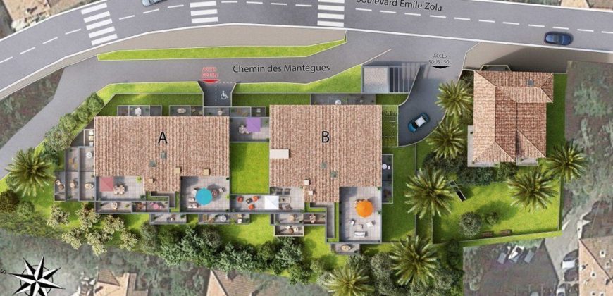 Квартира в Грасе, Франция, 60 м2