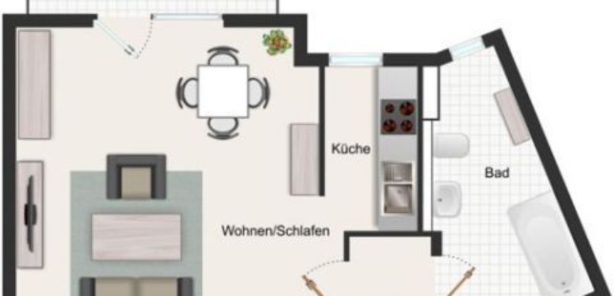 Квартира в Лейпциге, Германия, 36 м2