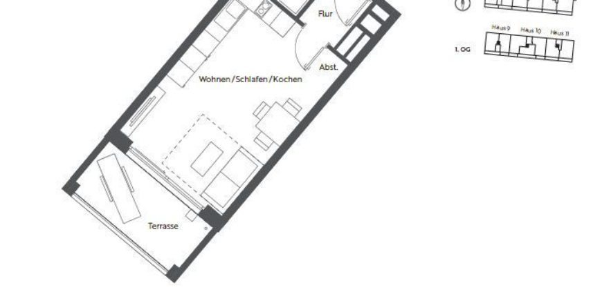 Квартира в Мюнхене, Германия, 31.17 м2