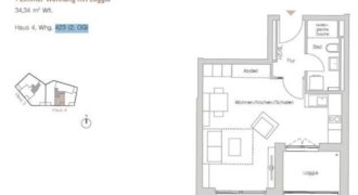 Квартира в Мюнхене, Германия, 34.34 м2