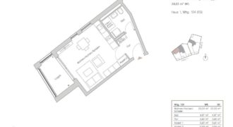 Квартира в Мюнхене, Германия, 34.83 м2