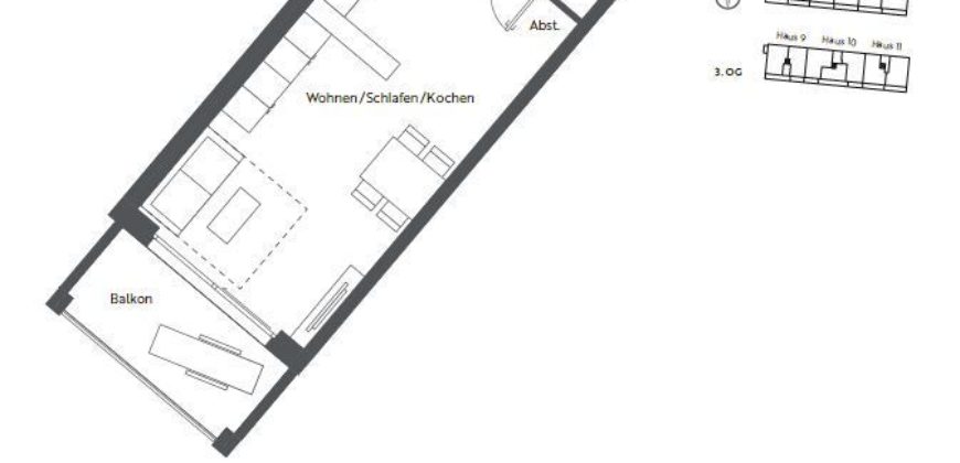Квартира в Мюнхене, Германия, 40.23 м2