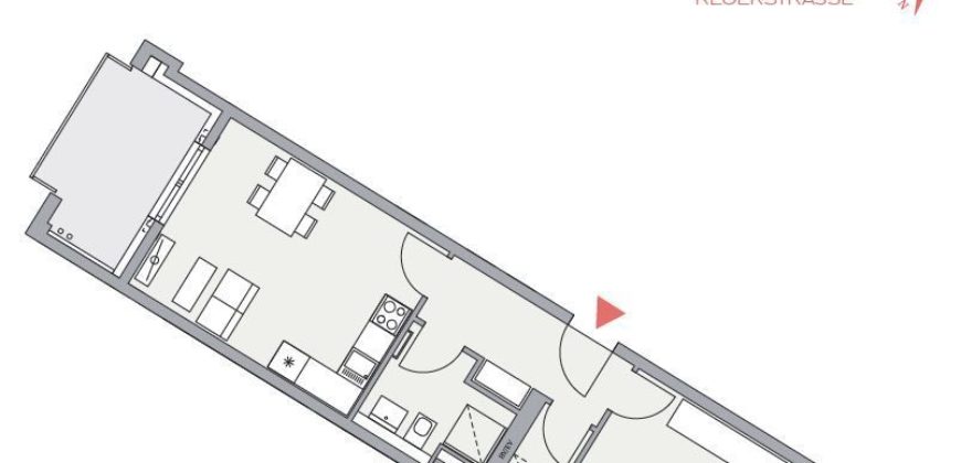 Квартира в Мюнхене, Германия, 51.74 м2