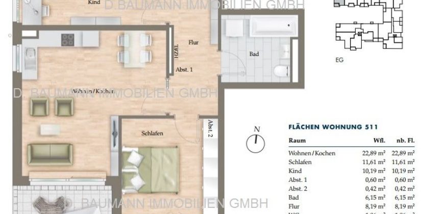 Квартира в Мюнхене, Германия, 70 м2