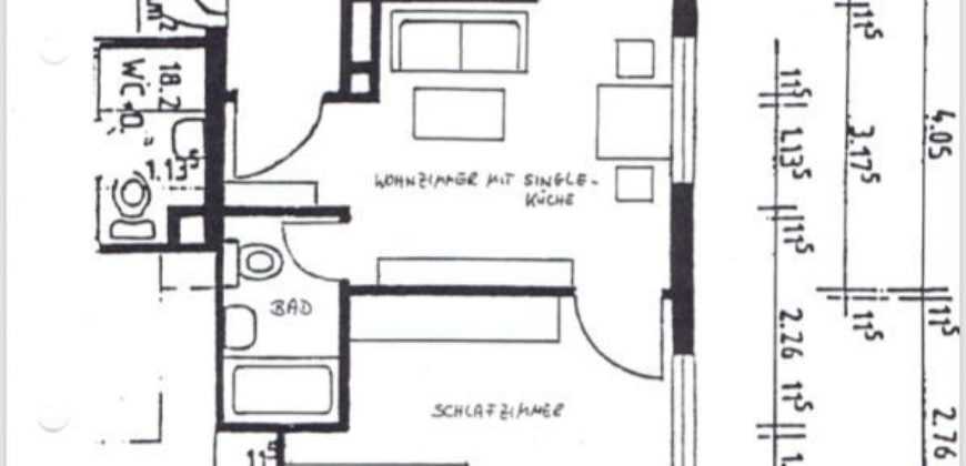 Квартира во Франкфурте-на-Майне, Германия, 30 м2