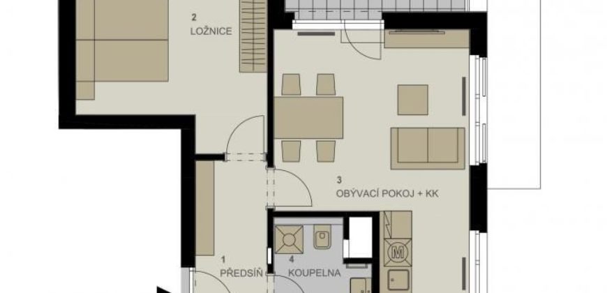 Квартира в Праге, Чехия, 52 м2