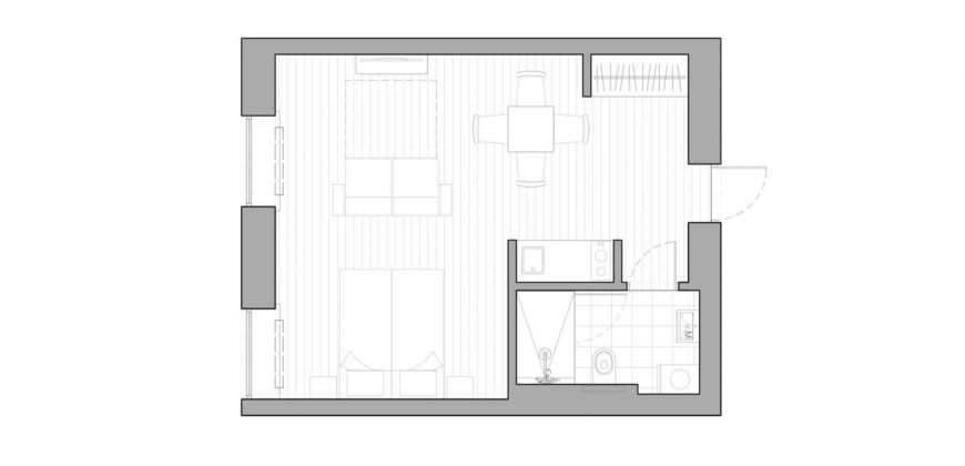 Квартира в Риге, Латвия, 27 м2