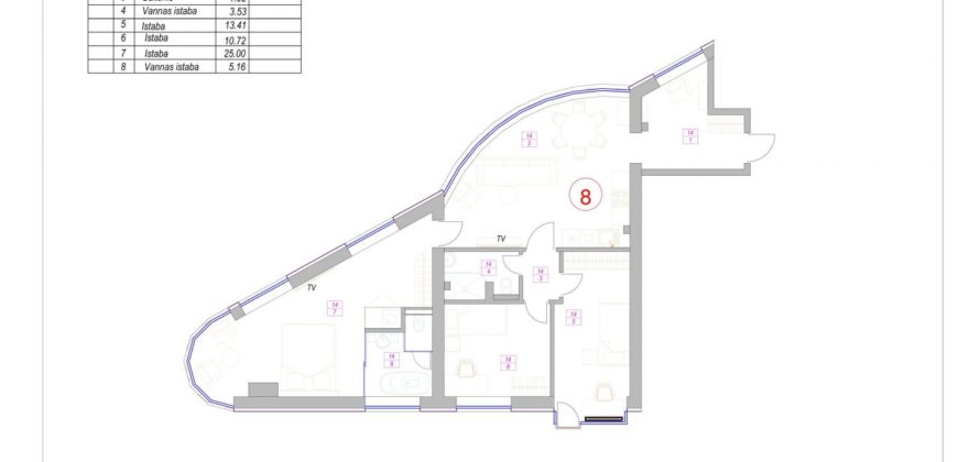 Квартира в Риге, Латвия, 95.9 м2