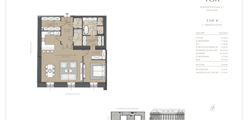 Квартира в Вене, Австрия, 108.58 м2