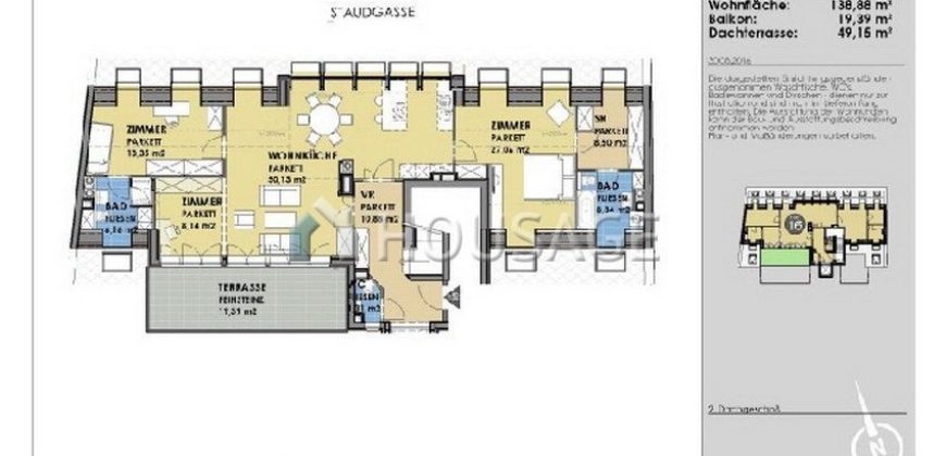 Квартира в Вене, Австрия, 119 м2
