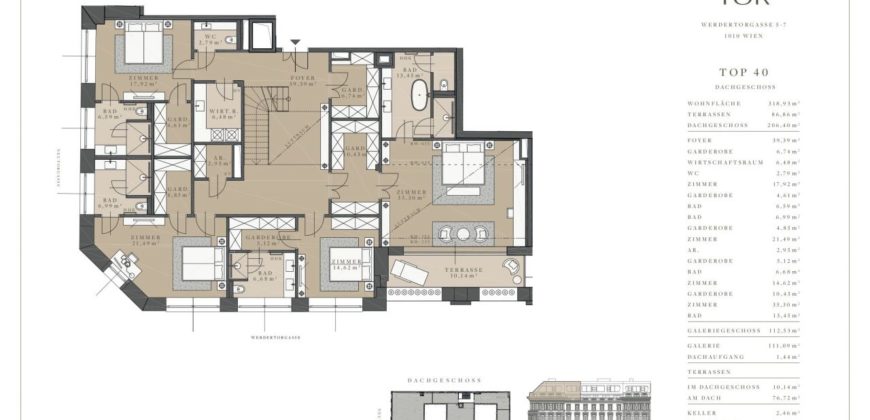 Квартира в Вене, Австрия, 318.93 м2
