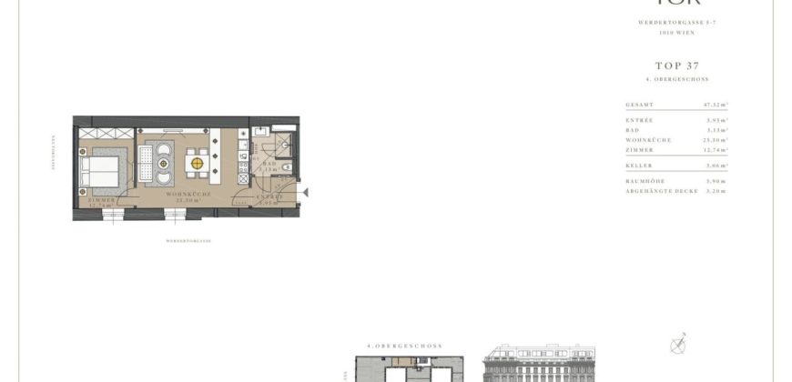Квартира в Вене, Австрия, 47.32 м2