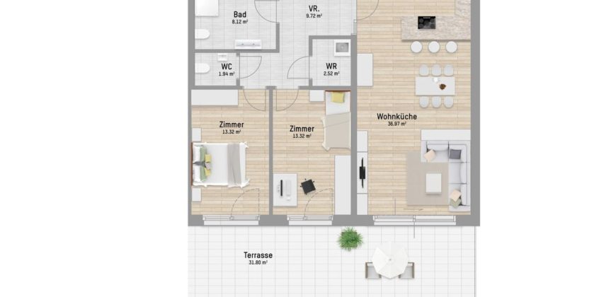 Квартира в Вене, Австрия, 86 м2